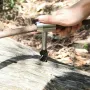 Överlevnadsverktyg för nybyggare Bushcraft Handskruvnyckel Träskruvborr Manuell skruv för Bushcraft Ryggsäck och Camping