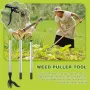 Manual Vertical Weeding Digging Grass Shovel Standing Weeding Puller Metal Weed Puller Head Garden Lawn Root Remover Weeder
