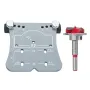 Punzone per aprire i fori delle cerniere per lavorazione del legno da 35 mm con localizzatore di punzoni e telaio di limitazione. Lega di alluminio di alta qualità per una foratura e un montaggio rapidi e precisi delle cerniere. Applicazione versatile.
