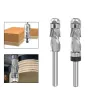 LAVIE 1/4\ Shank Woodworking Solid Carbide CNC Router Bit Spiral Compression Top Bearing Flush Router Bit Ideal for Carving Trimming Milling