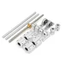 Machifit 15개입 100mm-1000mm 광축 가이드 베어링 하우징 리니어 레일 샤프트 지지 나사 세트