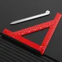 Adjustable Multi Angle Horizontal Ruler 90 Degree Square Measuring Ruler Aluminum Alloy Triangle Ruler For Engineer Carpenter