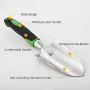 Garden Tool Set 3 Pack Aluminum Heavy Duty Gardening Kit Includes Hand Trowel Transplant Trowel and Cultivator Hand Rake with Soft Rubberized Non-Slip Ergonomic Handle Garden Gifts