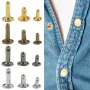 360Pcs/Set Leather Rivets Double Cap Rivet Tubular Metal Studs 1 Sizes with Punch Pliers and 3 Pieces Setting Tool Kit for Leather Craft Repairs Decoration
