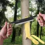 RUITOOL 1PCS Draw Knife High Carbon Steel Blade Straight Shave Knife Wooden Handle Woodworking Debarking Hand Tool for Logs Wood Fence Posts