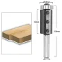 1/2 Inch 12mm Shank 3 Flutes Carbide Insert Flush Trim Router Bit Pattern Bit Top and Bottom Bearing Template Flush Cut Router Bit 1-1/8\ / 28.6mm Cutting Diameter for Wood Trimming