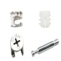 Wnew 20PCS 3-in-1 Eccentric Wheel Connecting Piece Furniture Screw Nut Kit Fit For Dowel Jig Furniture Wardrobe Link Connection