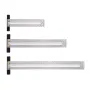 Drillpro 200/300/400mm Stainless Steel Precision Marking T Ruler Hole Positioning Measuring Ruler Woodworking Scriber Scribing Tool