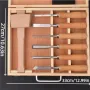 7PCS Premium Wood Turning Carving Chisels Set DIY Woodworking Sculpting Tools Includes Flat Curved Skew Chisels and Wooden Hammer