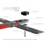 Stair Tread Template Tool Red-Gray Upgrade Stair Tread Gauge Measuring Jig Precision Stair Step Template Sturdy Building Material for Home Renovation