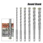 6PCS 10mm Round Shank Tungsten Carbide Twist Concrete & Masonry Drill Bits Set 6mm/8mm/10mm/12mm/14mm/16mm Cutting Diameter for Concrete Stainless Steel Tiles Glass Precision Milling Tool