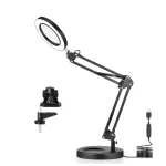 5X LED 64 LED Lights Magnifying Lamp Magnification Adjustable Lamp Head Ideal for Reading Crafts and Soldering Versatile Lighting and Magnification Tool