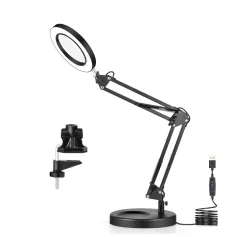5X LED 64 LED Lights Magnifying Lamp Magnification Adjustable Lamp Head Ideal for Reading Crafts and Soldering Versatile Lighting and Magnification Tool