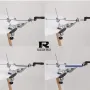 RX-009 Professional Knife Sharpener with 4 Whetstones Dual Clamps 360° Rotation Flip Design Fixed-Angle Stainless Steel Kitchen Chef Knife Sharpening Kit Abrasive Holding System Tools