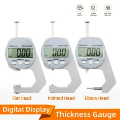 Digital Display Thickness Gauge Zinc Alloy Electronic LCD Micrometer Metric Imperial Wall Thickness Measurement Tools 0-10 or 20mm