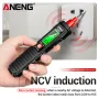 Penna misuratrice di tensione ANENG VD807 ad alta sensibilità, induzione, intervallo di misurazione 12-300 V, con sistema di allarme sonoro e luminoso, illuminazione a LED, spegnimento automatico, strumento di sicurezza per uso domestico e professionale.