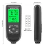 Máy đo độ dày lớp phủ HW-300PRO 0-2000UM Máy đo độ dày lớp phủ xe hơi Dụng cụ đo lớp phủ xe hơi Máy đo sơn ô tô