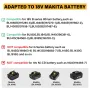 VIOLEWORKS 88VF 6 Inch Electric Chain Saw 1500W Cordless One-Hand Saws Woodworking Tool Wood Cutter W/ None/1/2 Battery For MakitaBattery