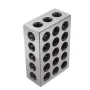 Machifit 2pcs 25x50x75mm Block 23 Hole Parallel Pad Clamping Block Lathe Tool Accuracy 0.005mm