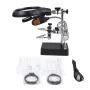 8X Adjustable High Magnification Glass Desktop Magnifier 6 LED Lights for Perfect Illumination Lightweight Portable Detail Work Tool