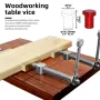 19mm/20mm 2PCS Woodworking Desktop Clip with 4 PCS Dog Holes Stop Fast Fixed Dog Hole Clip Clamp Brass Stainless Steel Fixture Vise Benches Joinery Carpenter Tool