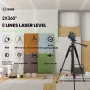 EU US Direct CIGMAN CM-720/CM-720SE レーザーレベルツール 2x360°セルフレベリングライン付き 充電式タイプCバッテリー 磁気Lブラケット プロフェッショナル建設機器 写真吊り下げとホームデコレーション用