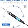 Mini USB Wireless Portable Soldering Iron Kit Rechargeable 8W USB-C Adjustable Temperature 300-450°C Complete Set for DIY and Repairs