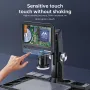 Digital Microscope 1600X 12MP Camera Sensor Coin Microscope 7\ Touch LCD Microscope with Wired Remote 28 LED Fill Lights For PC