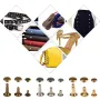 360Pcs/Set Leather Rivets Double Cap Rivet Tubular Metal Studs 1 Sizes with Punch Pliers and 3 Pieces Setting Tool Kit for Leather Craft Repairs Decoration