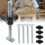 5 Pack T Bolt Knob Kit Miter Track Sliding Nut Woodworking Tool Jigs Screw Fixture For Workbench T-Slot Suitable Use With 1/4\ And Universal T-Track