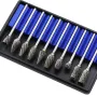10 Adet 1/8\ Şaftlı Tungsten Karbür Freze Kesici Döner brocas com escareador hss çelik koni matkap seti elmas matkap 10mm