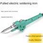 80W 120W Soldering Iron Kit Ceramic Heating Element Adjustable 500/550°C Manual Solder Feed 110/220V EU US Plug Options