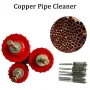 1 Set Copper Pipe Cleaner Set For Power Drill Tube Cleaning Brush Cleans Copper Pipes Tubes And Fittings For Soldering