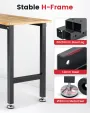 ENJOYWOOD 41 inch werkbank met rubberhouten blad, 1500 lbs laadvermogen voor houtbewerking, garage, werkplaats, kantoor, winkel