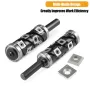 1/2\ Shank Tungsten Carbide Inserts Flush Trim Router Bit 1-1/4\ 1-1/8\ Cutting Diameter 2-9/16\ Cutting Length Template Router Bit Top & Bottom Bearings Trimmer for Woodworking Trimming