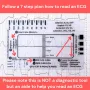 2pcs ECG 7 Step Ruler Plastic Transparent EKG Calipers 7-Step Measuring Tool Waterproof and Easy to Clean Portable ID-Sized Ruler