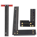 Aluminum Alloy Multi-angle Measuring Ruler Square Ruler Parallel Line Drawing Hole Scribing Ruler Ideal Layout Tool for Carpentry / Engineering / DIY Projects