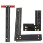Aluminum Alloy Multi-angle Measuring Ruler Square Ruler Parallel Line Drawing Hole Scribing Ruler Ideal Layout Tool for Carpentry / Engineering / DIY Projects