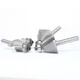 4PCS 45 Degree Chamfer Router Bit Set 1/4\ Shank Carbide Tipped 1/4\ 1/2\ 3/4\ 7/8\ Bevel Length for Edge Forming Woodworking Tool