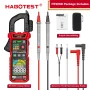 Alicate amperímetro HABOTEST HT205, medidor de corrente CA/CC True RMS de 600 A, mede corrente, tensão, temperatura, capacitância e testador
