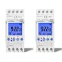 Small Rail Mount Timers modules with Double Control 2 Channel Timers Switches Perfect For Lighting & Equipment Management