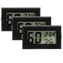 3Pcs Mini Hygrometer Thermometer Digital Temperature Humidity Monitor Compact Portable Design LCD Display Indoor Use