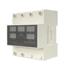 Five-Screen Auto-Switching Three-Phase Digital Voltage Protector 63A 220V Adjustable Over/Under Voltage Protection Device with Real-Time Monitoring