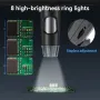 Digital Microscope 50-1200X Magnification 7-Inch 1920*1080P Screen 5MP TYPE-C Port 8 LED for Precise Inspection
