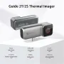 Câmera térmica com foco automático Guide MobIR 2S 256x192, infravermelho de alta resolução, USB tipo C, portátil, leve, medição de temperatura em tempo real para telefone, cinza/prata