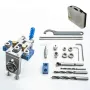 Woodworking 3 In 1 Doweling Jig Dowel Cam Jig Wood Cabinets Wardrobes Punching Hole Drilling Guide Locator Tool Kit