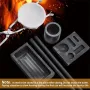 Högren grafitdegelsats med 7 delar för metallgjutning, guld, silver, koppar, non-stick gjutform, metallbearbetningstillbehör