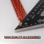 New Woodworking Triangle Ruler Foldable Fixed with Magnet Adjustable Angle 7 Inch 12 Inch Aluminum Alloy Triangle Ruler