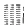 31PCS Drill Bits Set with PH PZ SL H T Sizes and 60mm Extension Rod in Plastic Case Versatile Heavy-Duty and Ideal for All Your Drilling Needs