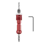 Woodworking Step Drill Bit Countersink Drill Bit with Adjustable Depth Stop 82 Degree Carbide Tipped with Replaceable Pilot Drill Bit1/4\\ Quick Release Hex Shank for Woodworking Pilot Screw Holes